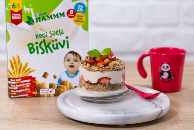 Hammm Bebek Bisküvili Çilekli Kup image