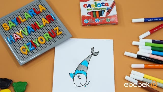 Sayılarla Hayvanları Çiziyoruz - 6'dan Balık Yaptık image
