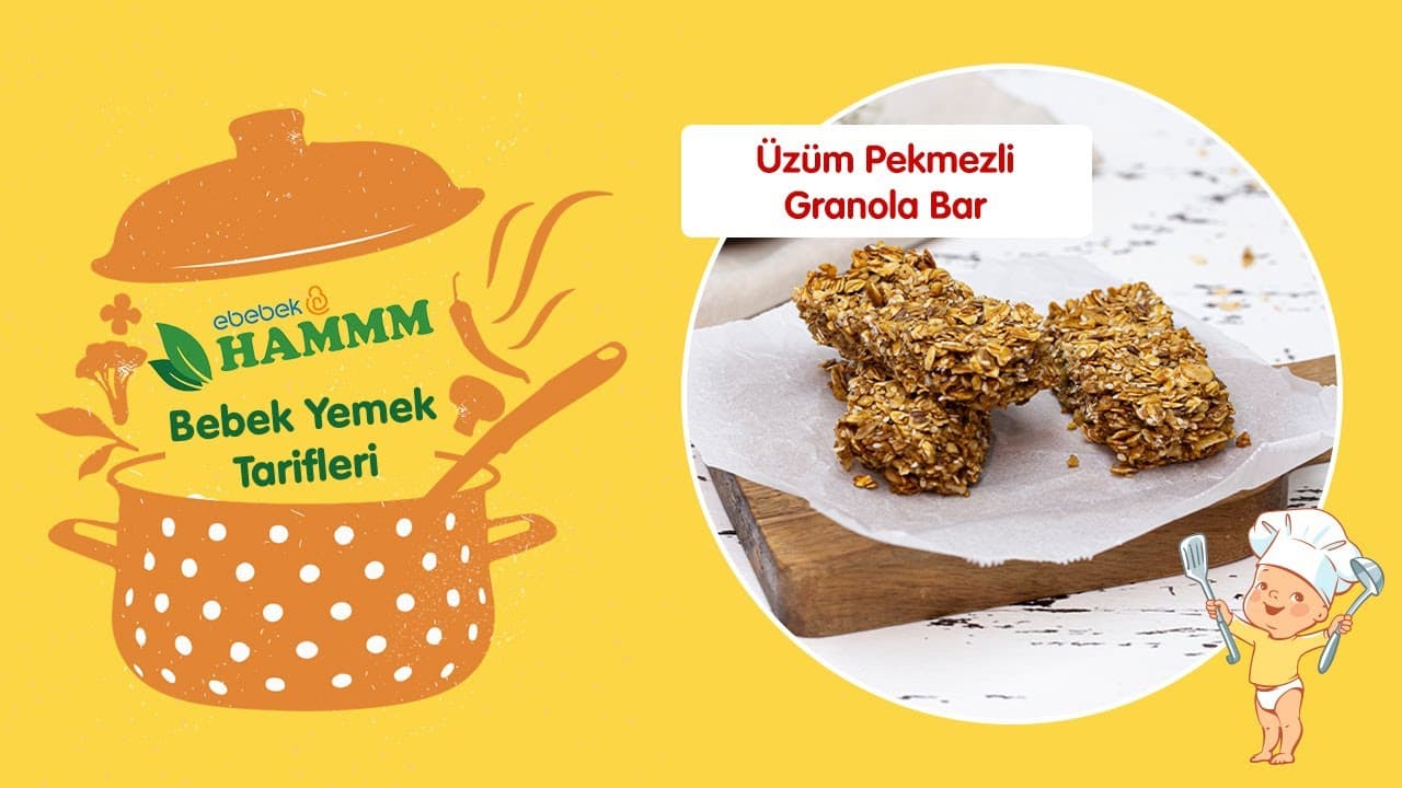 Üzüm Pekmezli Granola Bar | Bebek Yemek Tarifleri | Hammm Vakti